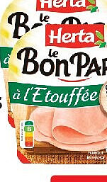 Jambon Le Bon Paris à l'étouffée Herta, 4 tranches, 140 g