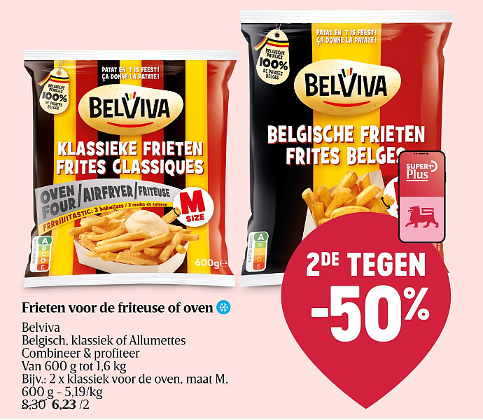 Frieten voor de friteuse of oven