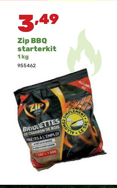 Zip BBQ starterkit 1 kg 955462