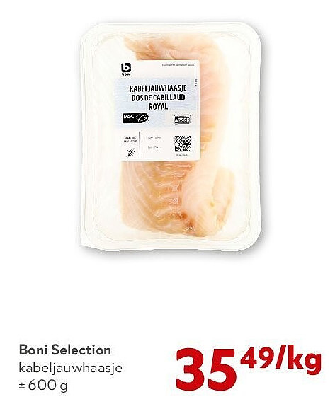 Boni Selection kabeljauwhaasje ± 600 g