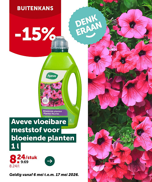Aveve vloeibare meststof voor bloeiende planten 1 l