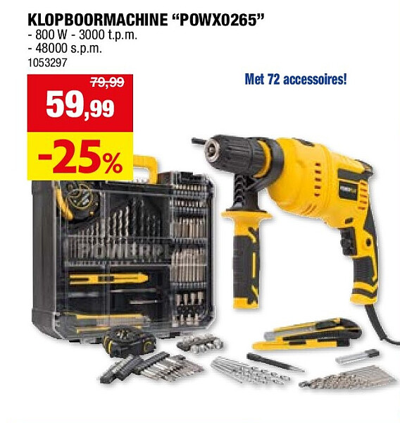 KLOPBOORMACHINE “POWX0265”
