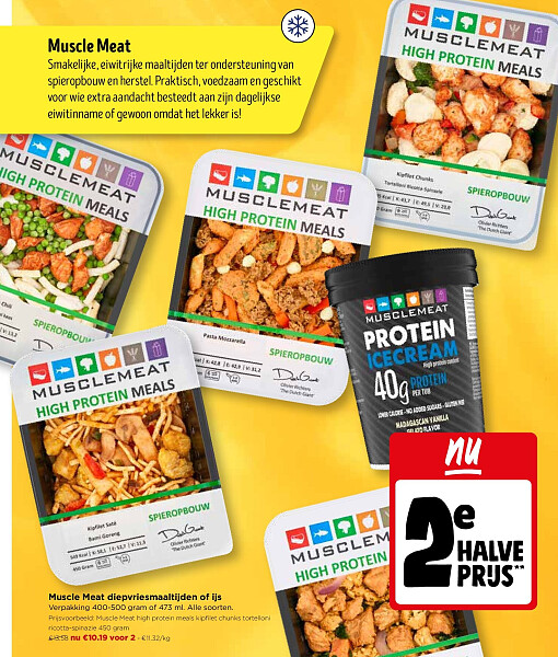 Muscle Meat diepvriesmaaltijden of ijs