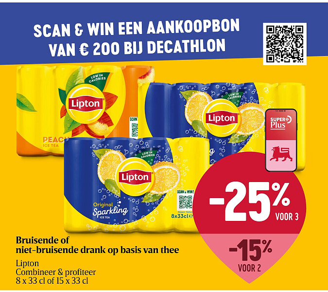 Bruisende of niet-bruisende drank op basis van thee