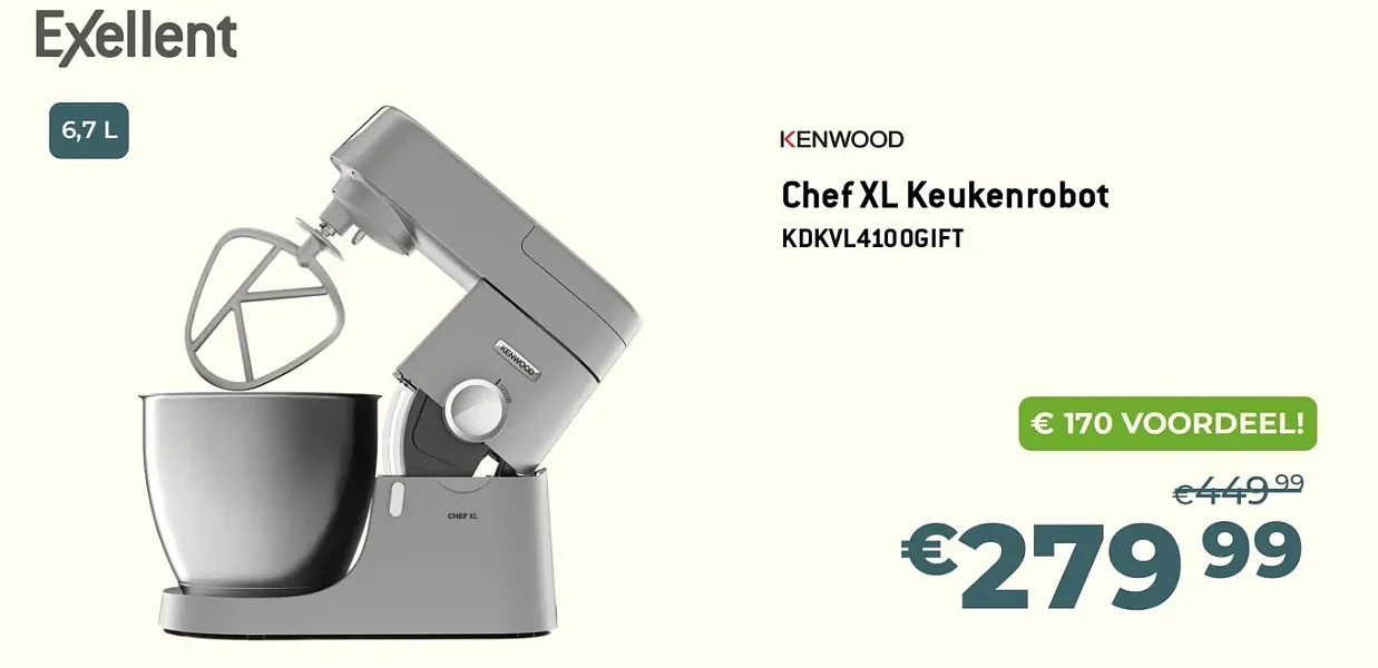 Chef XL Keukenrobot KDKVL4100GIFT