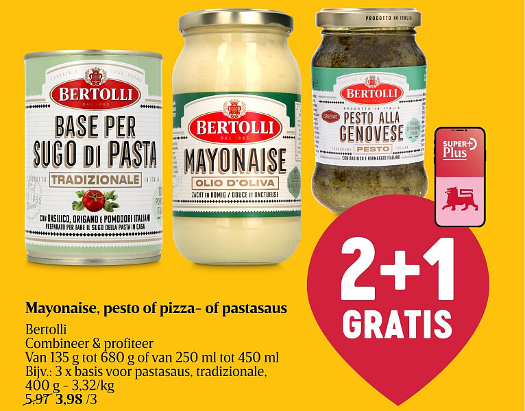 Mayonaise, pesto of pizza- of pastasaus