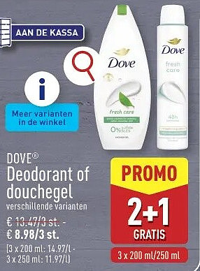 Deodorant of douchegel
