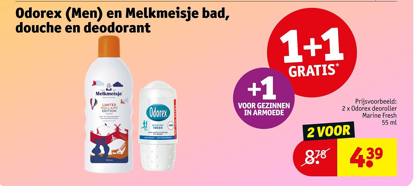 Odorex (Men) en Melkmeisje bad, douche en deodorant