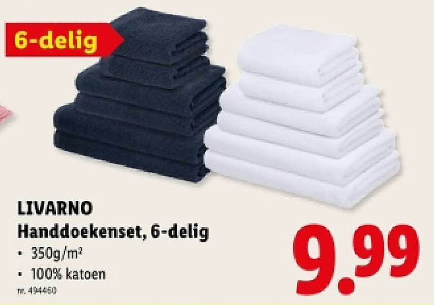 Handdoekenset, 6-delig