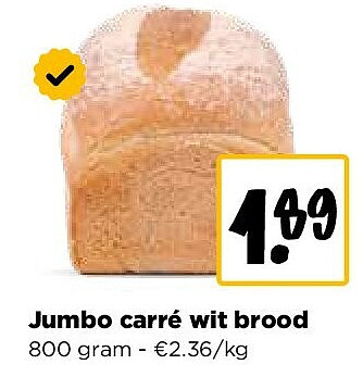 Jumbo carré wit brood