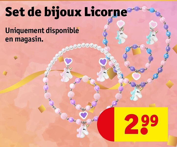 Set de bijoux Licorne