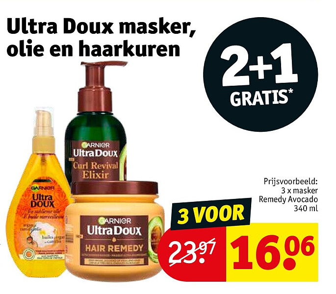 Ultra Doux masker, olie en haarkuren