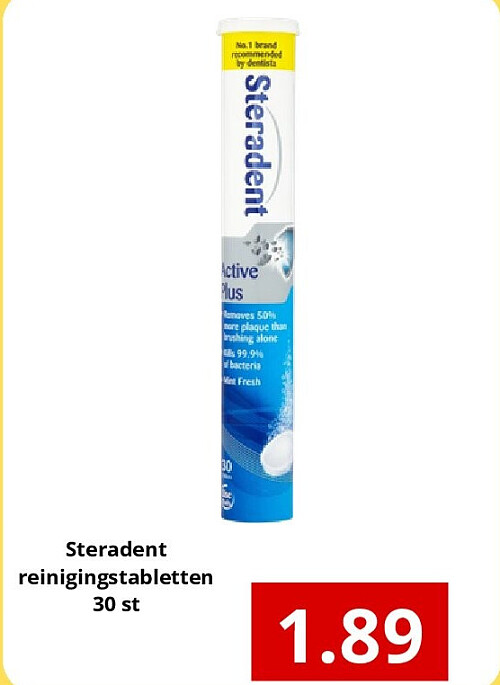 Steradent reinigingstabletten 30 st