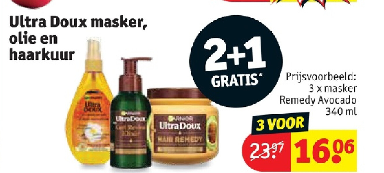 Ultra Doux masker, olie en haarkuur