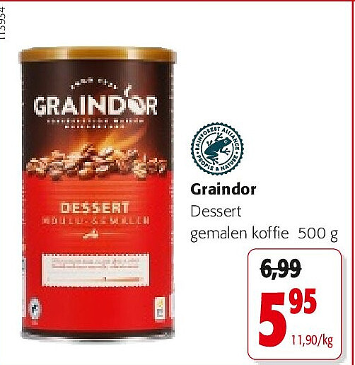Graindor Dessert gemalen koffie 500 g