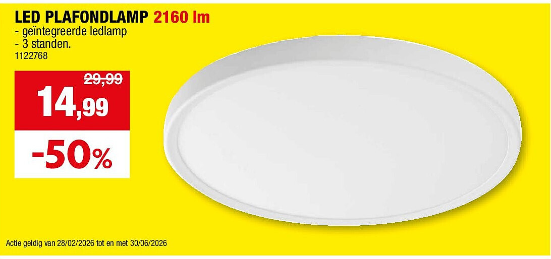 LED PLAFONDLAMP 2160 lm