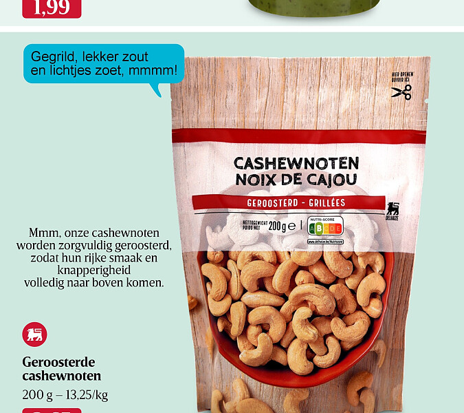 Geroosterde cashewnoten