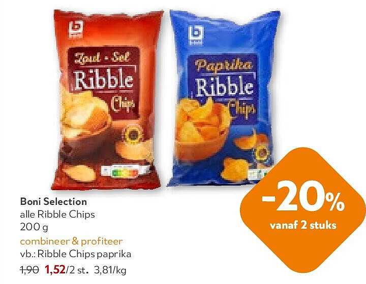 Boni Selection alle Ribble Chips 200 g