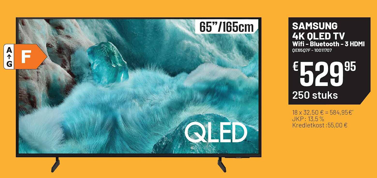 SAMSUNG 4K QLED TV Wifi - Bluetooth - 3 HDMI QE65Q7F