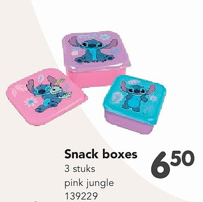 Snack boxes 3 stuks pink jungle 139229