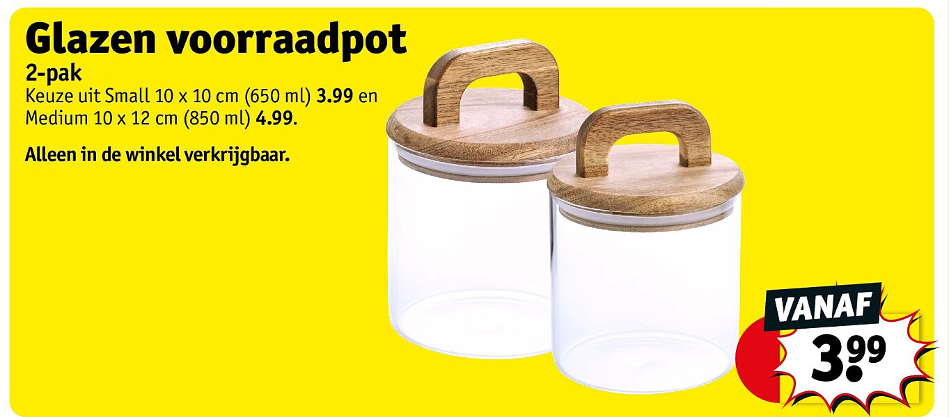 Glazen voorraadpot