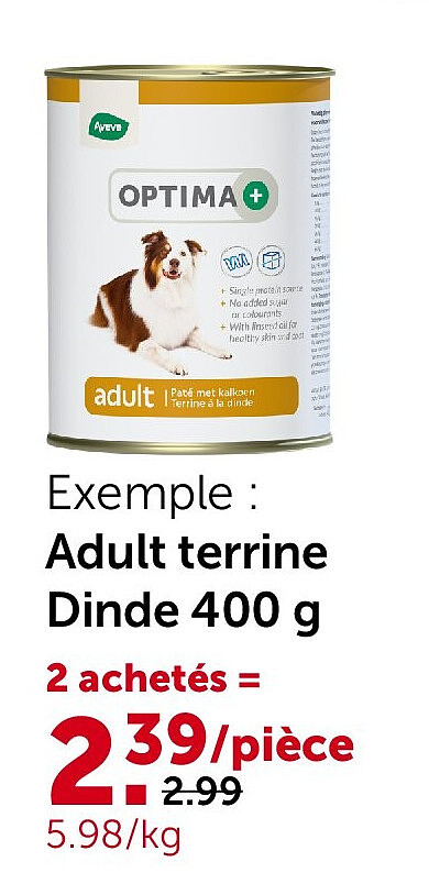Adult terrine Dinde 400 g