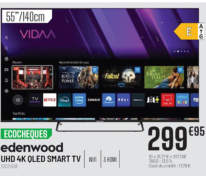 edenwood UHD 4K QLED SMART TV