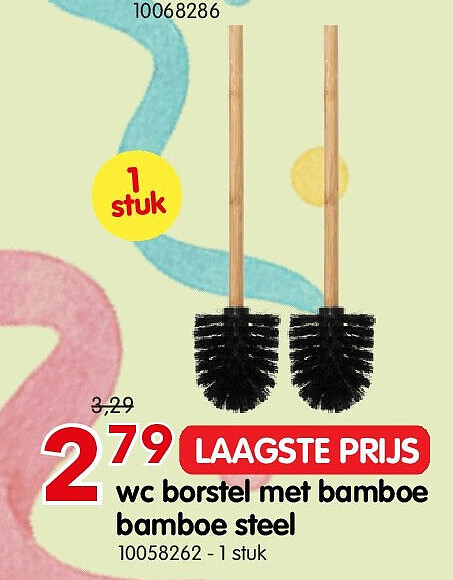 wc borstel met bamboe bamboe steel
