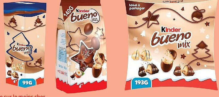 Gamme de Noël Kinder Bueno