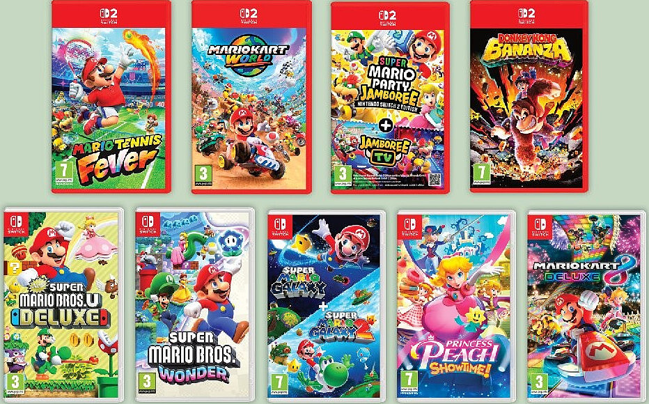 Jeux vidéo Mario sur Nintendo Switch 1 et Switch 2