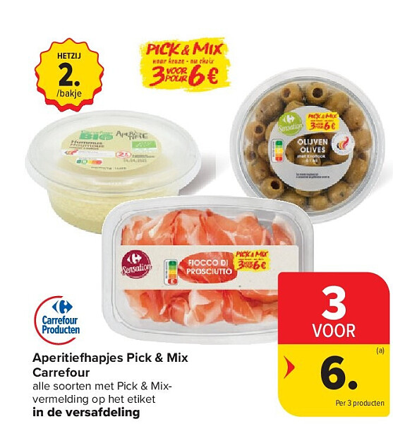 Aperitiefhapjes Pick & Mix Carrefour
