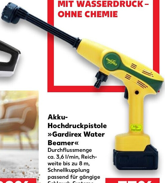 Akku-Hochdruckpistole »Gardirex Water Beamer«