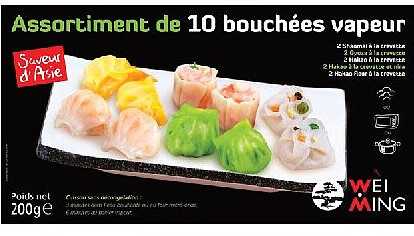 Assortiment bouchées vapeur Wei Ming
