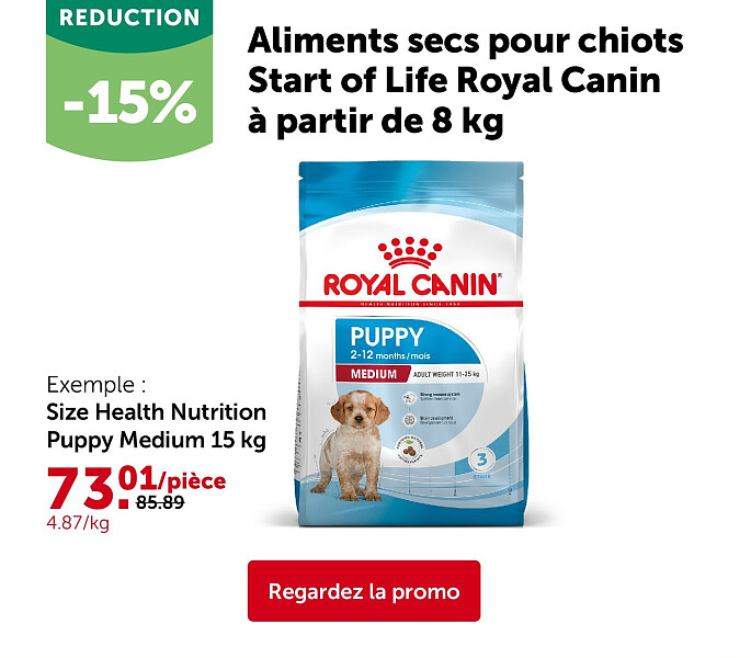 Size Health Nutrition Puppy Medium 15 kg
