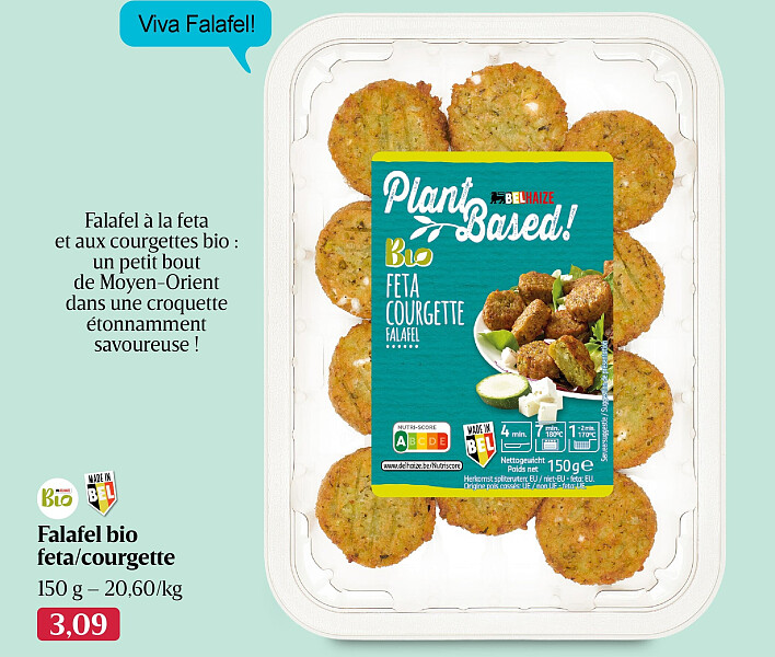Falafel bio feta/courgette