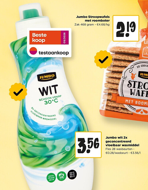Jumbo wit 2x geconcentreerd vloeibaar wasmiddel