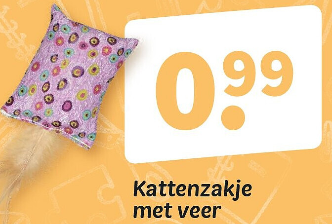 Kattenzakje met veer