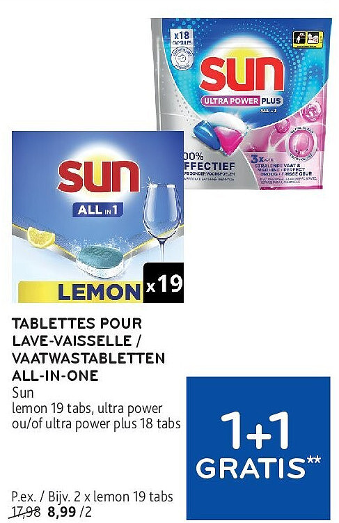 TABLETTES POUR LAVE-VAISSELLE / VAATWASTABLETTEN ALL-IN-ONE