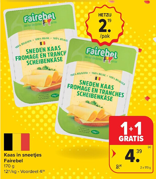 Kaas in sneetjes Fairebel