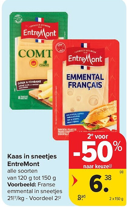 Kaas in sneetjes EntreMont
