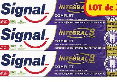 Dentifrice Complet Intégral 8 Signal, lot de 3 x 75 ml
