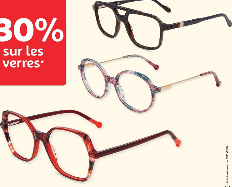 Remise sur les verres de lunettes