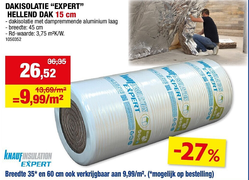 DAKISOLATIE “EXPERT” HELLEND DAK 15 cm