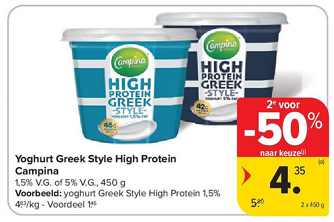 Yoghurt Greek Style High Protein Campina