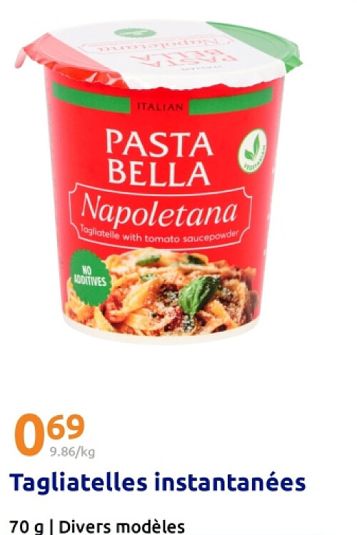 Tagliatelles instantanées