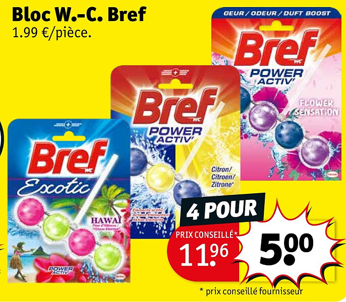 Bloc W.-C. Bref 4 POUR