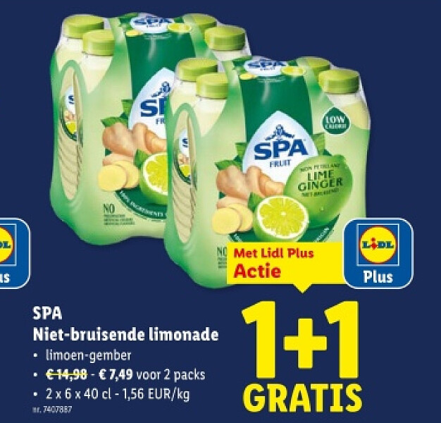 Niet-bruisende limonade