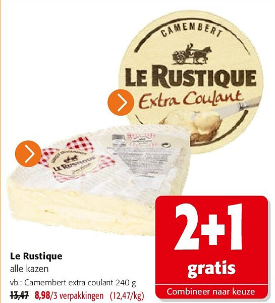 Le Rustique Camembert extra coulant 240 g