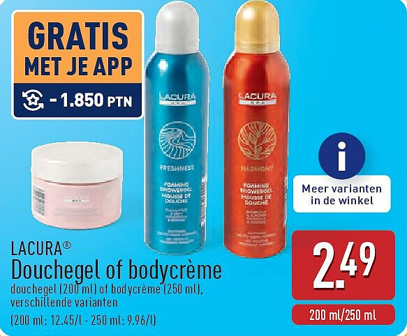 Douchegel of bodycrème