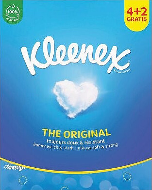 Boîte de mouchoirs Original Kleenex, lot de 4 boîtes